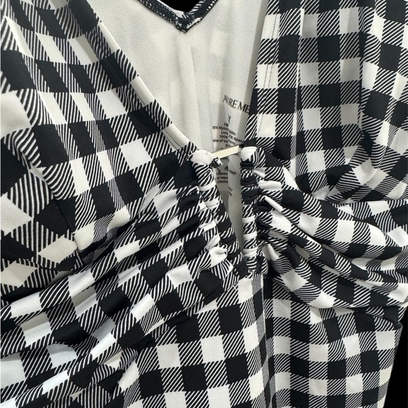 Adore Me Gingham Pattern One Piece Swimsuit Black White Size 2X Woman's - Picture 3 of 4